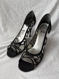 Stuart Weitzman Vintage Black Lace Heels