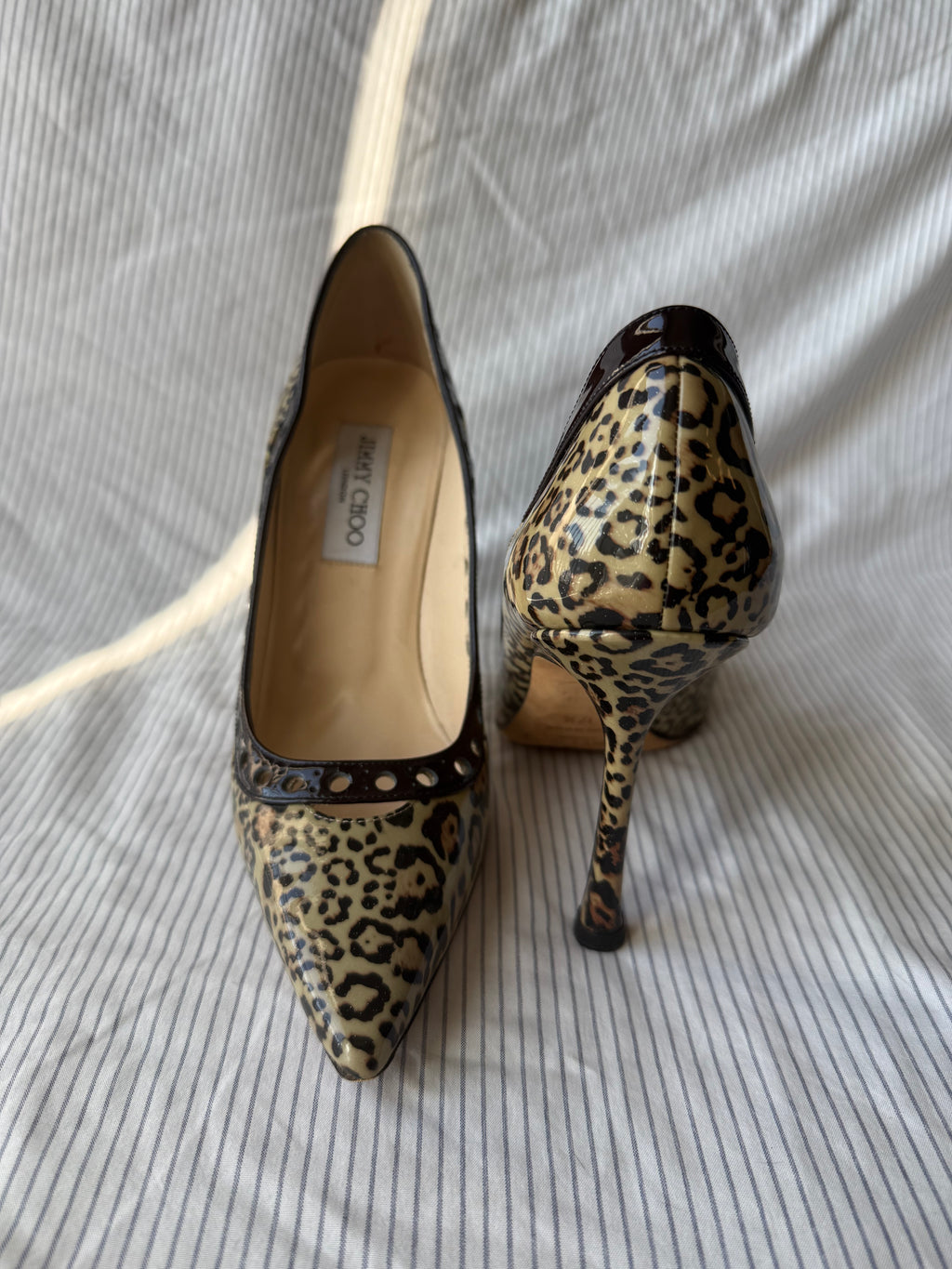 Jimmy Choo Leopard Patent Leather Pumps